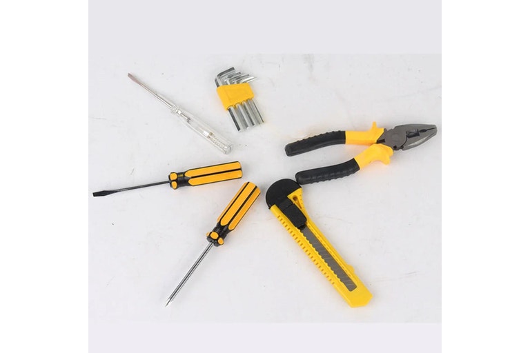 Emergency Home Toolbox Tool Set for Household Repair Kit with Essential Tools