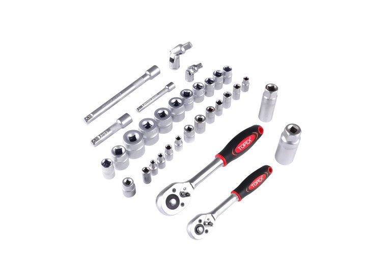 TOPEX 65-Piece Household Hand Tool Set Home Auto Repair Kit Premium Quality