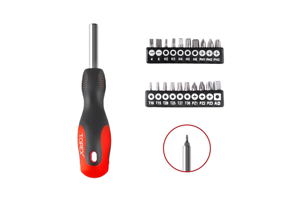 TOPEX 65-Piece Household Hand Tool Set Home Auto Repair Kit Premium Quality