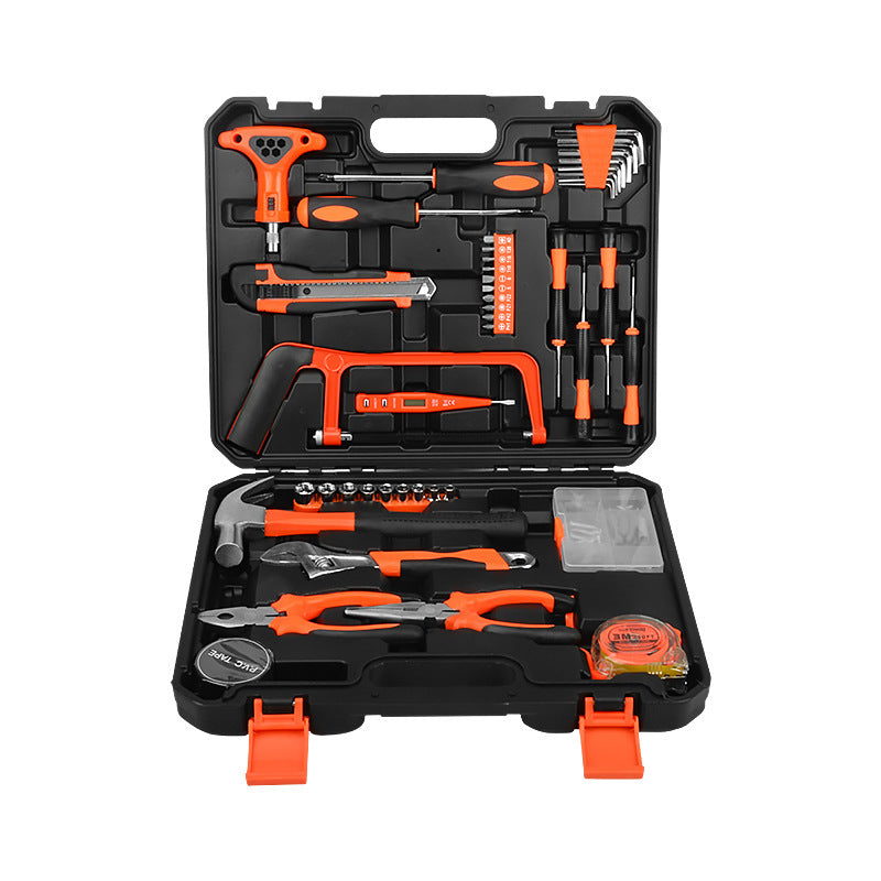 （86104）104-Piece Household Hand Tool Kit with Plastic Storage Box | All-in-One Home Repair Tool Set with Socket Wrenches & Bits